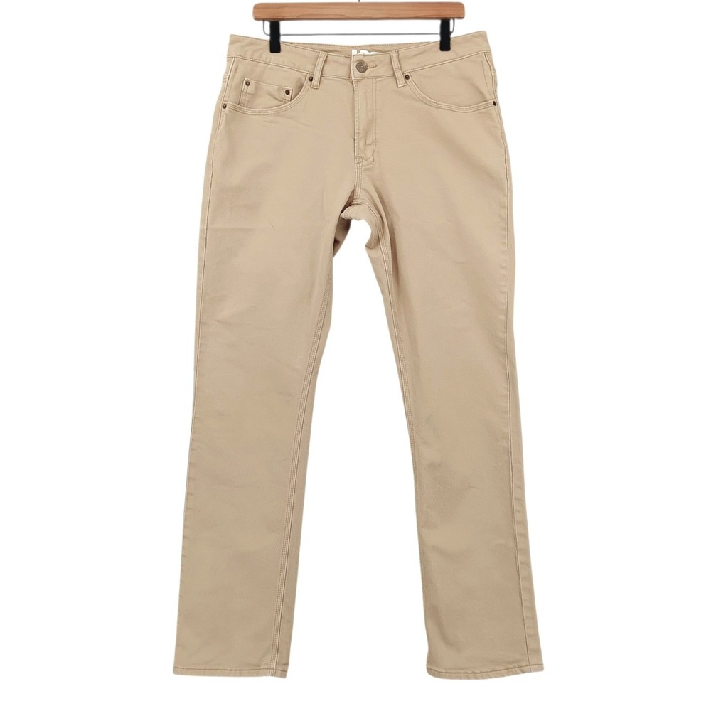 Bulletprufe Denim Pants Jeans Mens 34x33.5 (Tag 34x34) Tan Stretch Slim Workwear